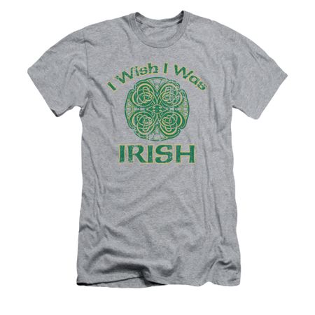 St. Patrick's Day Shirt Irish Wish Adult Athletic Heather Tee T-Shirt