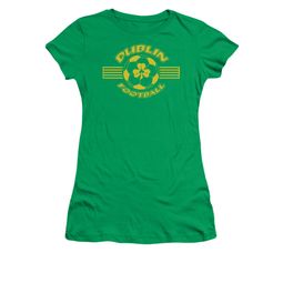 St. Patrick's Day Shirt Juniors Dublin Football Kelly Green Tee T-Shirt