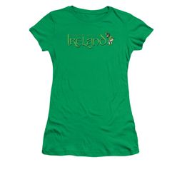 St. Patrick's Day Shirt Juniors Ireland Kelly Green Tee T-Shirt