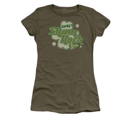 St. Patrick's Day Shirt Juniors Lucky's Shamrock Green Tee T-Shirt