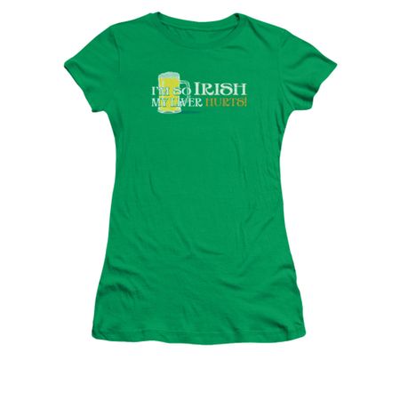 St. Patrick's Day Shirt Juniors So Irish Kelly Green Tee T-Shirt