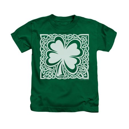 St. Patrick's Day Shirt Kids Celtic Clover Kelly Green Youth Tee T-Shirt