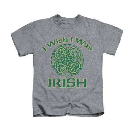 St. Patrick's Day Shirt Kids Irish Wish Athletic Heather Youth Tee T-Shirt