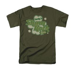 St. Patrick's Day Shirt Lucky's Shamrock Adult Green Tee T-Shirt