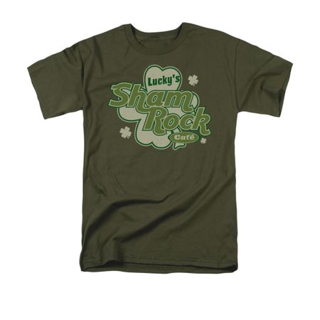 St. Patrick's Day Shirt Lucky's Shamrock Adult Green Tee T-Shirt