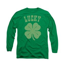 St. Patrick's Day Shirt Lucky Shamrock Long Sleeve Kelly Green Tee T-Shirt