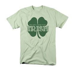 St. Patrick's Day Shirt Lucky To Be Irish Adult Wasabi Tee T-Shirt