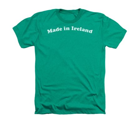 St. Patrick's Day Shirt Made In Ireland Adult Heather Green Tee T-Shirt