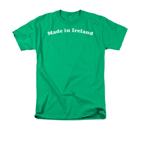 St. Patrick's Day Shirt Made In Ireland Adult Kelly Green Tee T-Shirt
