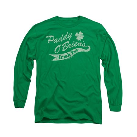 St. Patrick's Day Shirt Paddy O'briens Irish Pub Long Sleeve Kelly Green Tee T-Shirt