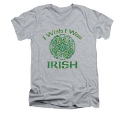St. Patrick's Day Shirt Slim Fit V Neck Irish Wish Athletic Heather Tee T-Shirt St. Patrick's Day Shirt Slim Fit V Neck Irish Wish Athletic Heather Tee T-Shirt