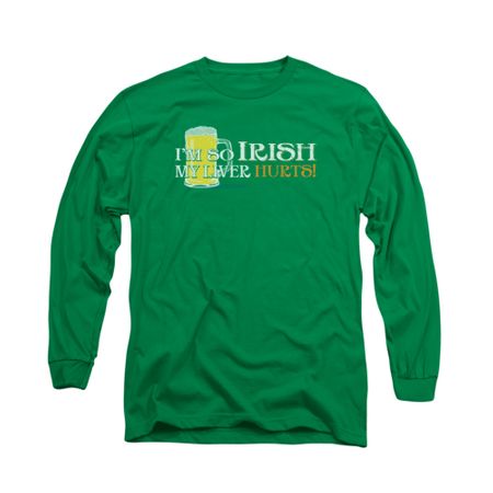 St. Patrick's Day Shirt So Irish Long Sleeve Kelly Green Tee T-Shirt