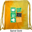 St Patricks Day Bag Eat Drink Be Irish Tie Dye Bag