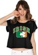 St Patricks Day Distressed Irish Shamrock Ladies Boxy Tee
