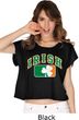 St Patricks Day Distressed Irish Shamrock Ladies Boxy Tee