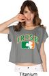 St Patricks Day Distressed Irish Shamrock Ladies Boxy Tee