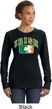 St Patricks Day Distressed Irish Shamrock Ladies Crewneck Sweatshirt