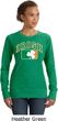 St Patricks Day Distressed Irish Shamrock Ladies Crewneck Sweatshirt
