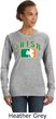 St Patricks Day Distressed Irish Shamrock Ladies Crewneck Sweatshirt