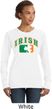 St Patricks Day Distressed Irish Shamrock Ladies Crewneck Sweatshirt