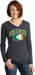St Patricks Day Distressed Irish Shamrock Ladies Tri Hoodie