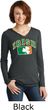St Patricks Day Distressed Irish Shamrock Ladies Tri Hoodie