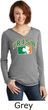 St Patricks Day Distressed Irish Shamrock Ladies Tri Hoodie