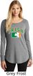 St Patricks Day Distressed Irish Shamrock Ladies Tri Long Sleeve