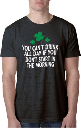 St Patricks Day Drink All Day Burnout Shirt