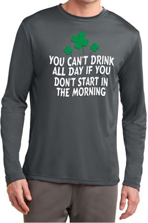 St Patricks Day Drink All Day Dry Wicking Long Sleeve