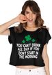 St Patricks Day Drink All Day Ladies Boxy Tee