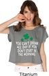 St Patricks Day Drink All Day Ladies Boxy Tee