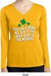 St Patricks Day Drink All Day Ladies Dry Wicking Long Sleeve