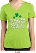 St Patricks Day Drink All Day Ladies Dry Wicking V-neck