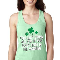 St Patricks Day Drink All Day Ladies Ideal Tank Top