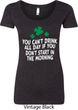 St Patricks Day Drink All Day Ladies Scoop Neck