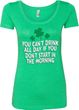 St Patricks Day Drink All Day Ladies Scoop Neck