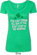 St Patricks Day Drink All Day Ladies Scoop Neck