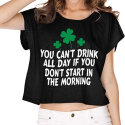 St Patricks Day Drink All Day Ladies Shirts
