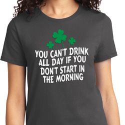 St Patricks Day Drink All Day Ladies T-shirt
