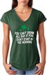 St Patricks Day Drink All Day Ladies Tri Blend V-neck