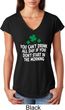 St Patricks Day Drink All Day Ladies Tri Blend V-neck