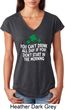 St Patricks Day Drink All Day Ladies Tri Blend V-neck