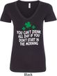 St Patricks Day Drink All Day Ladies V-Neck