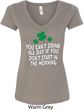St Patricks Day Drink All Day Ladies V-Neck