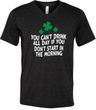 St Patricks Day Drink All Day Tri Blend V-neck