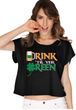 St Patricks Day Drink Til Yer Green Ladies Boxy Tee