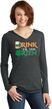 St Patricks Day Drink Til Yer Green Ladies Tri Long Sleeve Hoodie