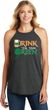 St Patricks Day Drink Til Yer Green Ladies Tri Rocker Tank Top