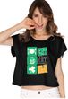 St Patricks Day Eat Drink Be Irish Ladies Boxy Tee